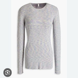 Tibi Ribbed Cotton Long Sleeve Top